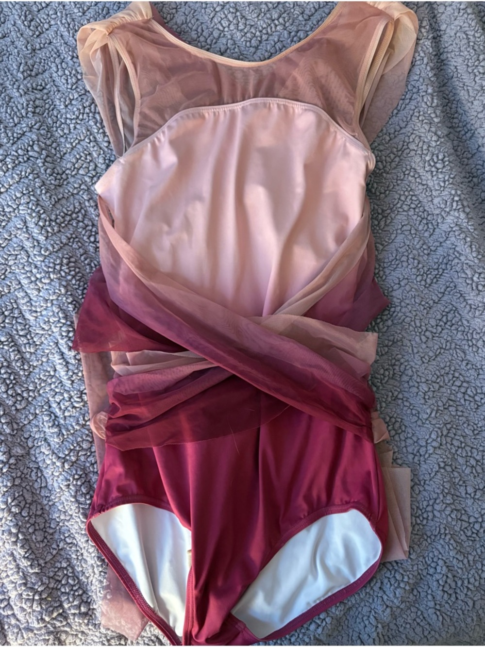 Weissman Ombre Pink and Burgundy Dance Costume